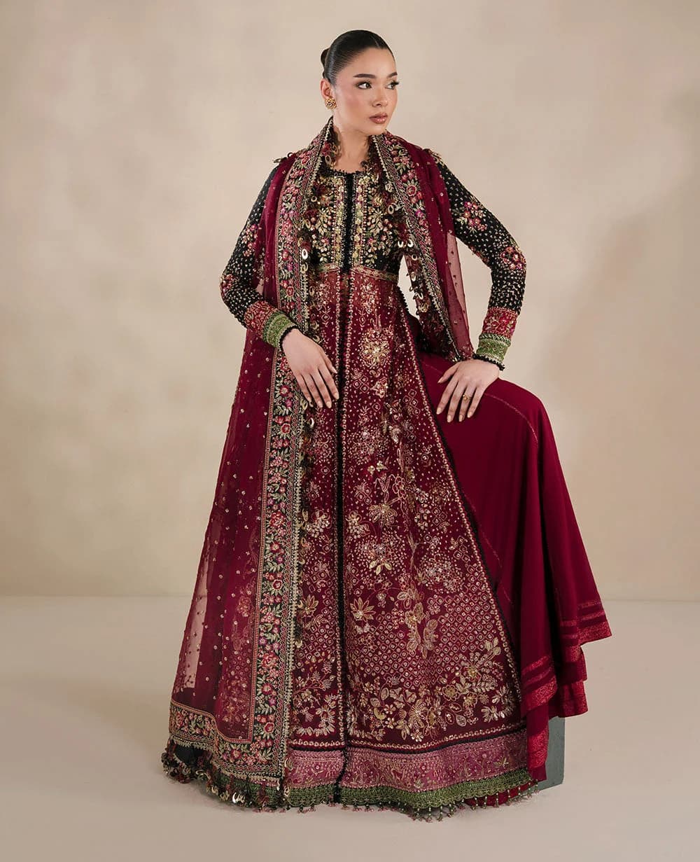 Republic Womens Wear Lucienne Embroidered Organza Party Wear Suit – Model Front View Republic Womens Wear Lucienne Embroidered Organza Party Wear Suit - Model Front Look | Pakistani Designer Replica Wholesale | IQNAZ